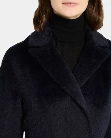 Cinzia Rocca Pressed Alpaca Wool Blend Wrap Coat | Thumbnail 4