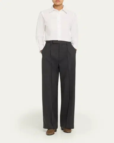 OFFICINE GÉNÉRALE Cataleya Cropped Cotton Poplin Shirt | Thumbnail 2 OFFICINE GÉNÉRALE Cataleya Cropped Cotton Poplin Shirt | Thumbnail 2