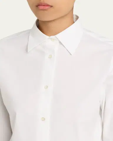 OFFICINE GÉNÉRALE Cataleya Cropped Cotton Poplin Shirt | Thumbnail 5 OFFICINE GÉNÉRALE Cataleya Cropped Cotton Poplin Shirt | Thumbnail 5
