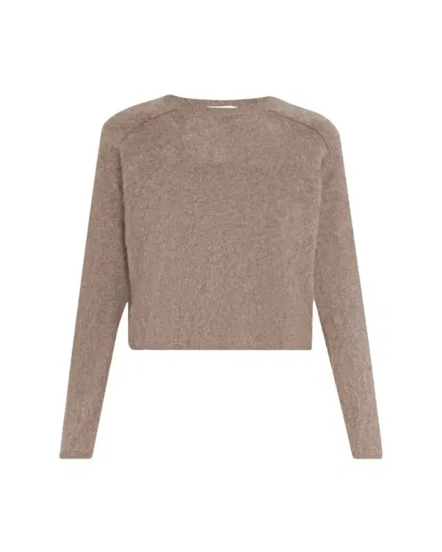Fride Short-Sleeved Mock-Neck Cashmere Sweater