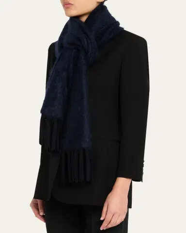 Akris Cloud Cashmere Rib Fringe Scarf | Thumbnail 3