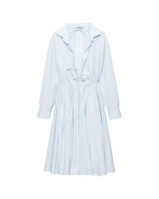 Prada Tie-Front Cotton Shirtdress