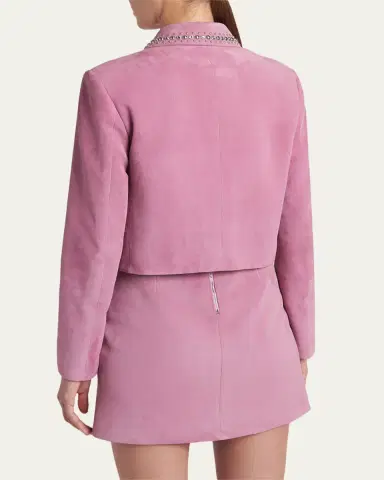 Versace Studded Lamb Suede Jacket | Thumbnail 3 Versace Studded Lamb Suede Jacket | Thumbnail 3