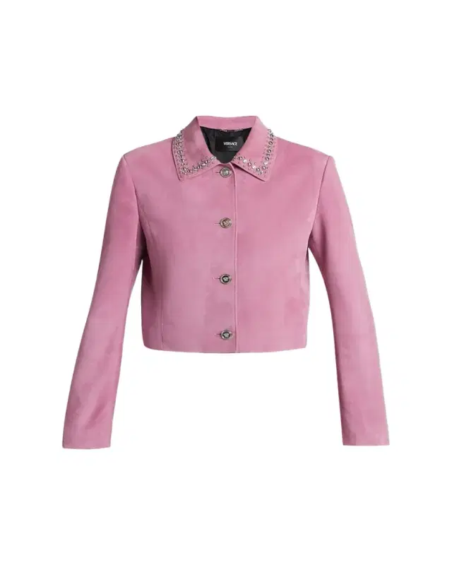Versace Studded Lamb Suede Jacket