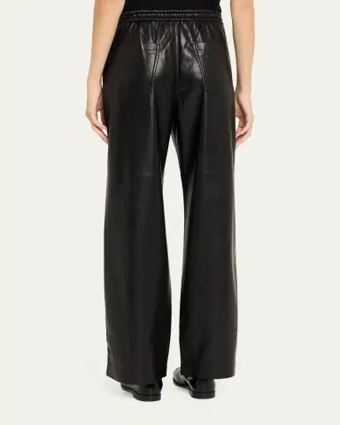Nanushka Calie Alt-Leather Drawstring Pants | Thumbnail 3 Nanushka Calie Alt-Leather Drawstring Pants | Thumbnail 3