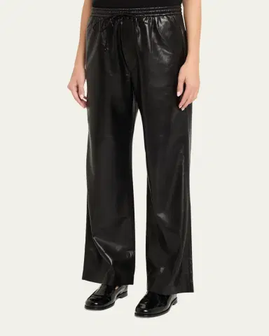 Nanushka Calie Alt-Leather Drawstring Pants | Thumbnail 4 Nanushka Calie Alt-Leather Drawstring Pants | Thumbnail 4