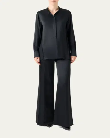Akris Celeste Wool Silk Wide-Leg Pants | Thumbnail 2 Akris Celeste Wool Silk Wide-Leg Pants | Thumbnail 2