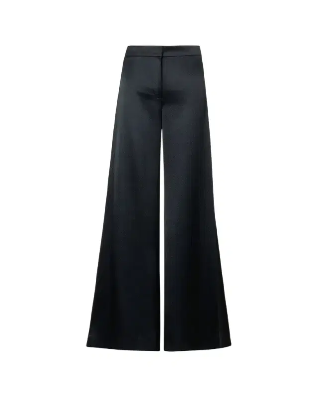 Celeste Wool Silk Wide-Leg Pants