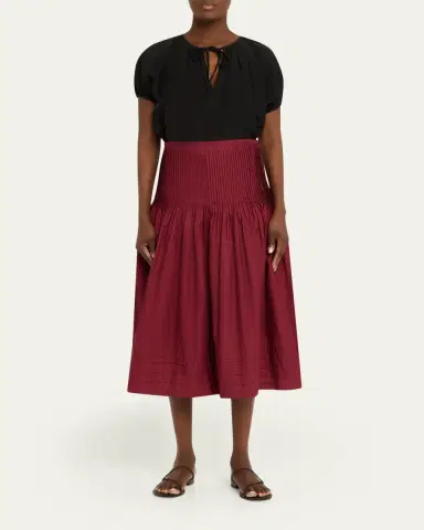 Ciao Lucia Rosa Pleated Drop-Waist Midi Skirt | Thumbnail 2 Ciao Lucia Rosa Pleated Drop-Waist Midi Skirt | Thumbnail 2