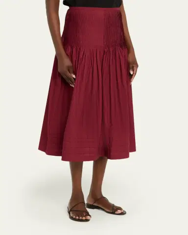 Ciao Lucia Rosa Pleated Drop-Waist Midi Skirt | Thumbnail 4 Ciao Lucia Rosa Pleated Drop-Waist Midi Skirt | Thumbnail 4