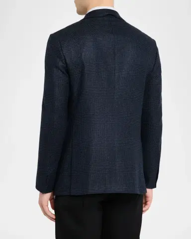 Zegna Men's Oasi Cashmere Glen Plaid Two-Button Sport Coat | Thumbnail 2