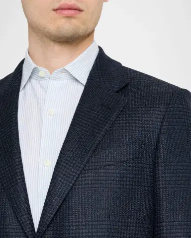 Zegna Men's Oasi Cashmere Glen Plaid Two-Button Sport Coat | Thumbnail 4