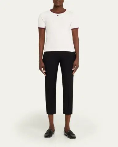 Courrèges Contrast Trim Short-Sleeve T-Shirt | Thumbnail 2