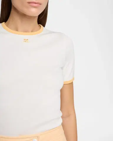 Courrèges Contrast Trim Short-Sleeve T-Shirt | Thumbnail 13