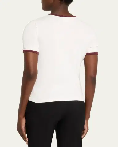 Courrèges Contrast Trim Short-Sleeve T-Shirt | Thumbnail 3