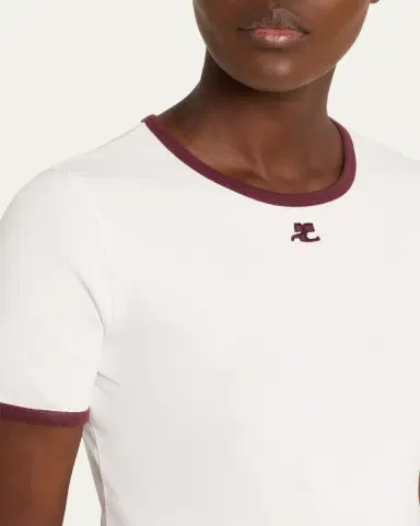 Courrèges Contrast Trim Short-Sleeve T-Shirt | Thumbnail 5