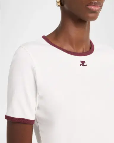 Courrèges Contrast Trim Short-Sleeve T-Shirt | Thumbnail 9