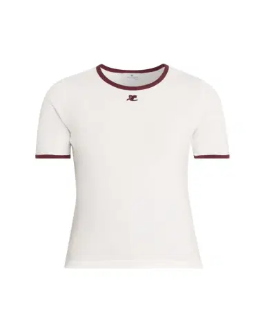 Courrèges Contrast Trim Short-Sleeve T-Shirt | Thumbnail 1