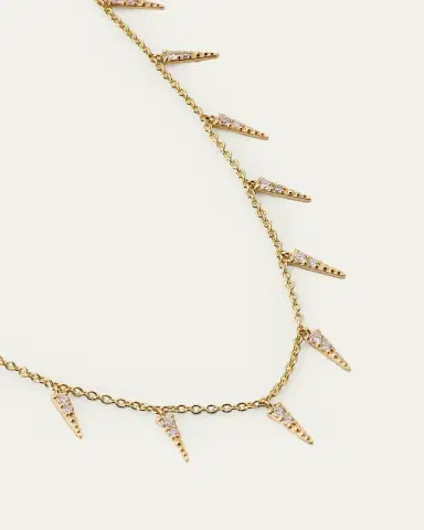 Sydney Evan 14K Gold & Diamond Large Fringe Necklace | Thumbnail 3