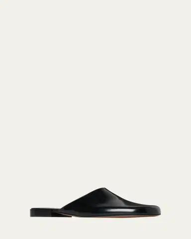 THE ROW Penelope Leather Mules | Thumbnail 2 THE ROW Penelope Leather Mules | Thumbnail 2