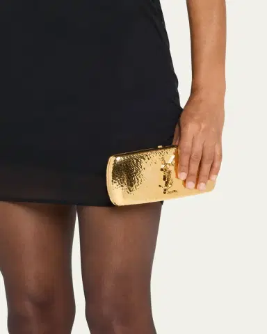 Saint Laurent Cassandre Martele YSL Clutch Bag in Hammered Metal | Thumbnail 2 Saint Laurent Cassandre Martele YSL Clutch Bag in Hammered Metal | Thumbnail 2