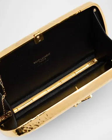 Saint Laurent Cassandre Martele YSL Clutch Bag in Hammered Metal | Thumbnail 8 Saint Laurent Cassandre Martele YSL Clutch Bag in Hammered Metal | Thumbnail 8