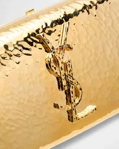 Saint Laurent Cassandre Martele YSL Clutch Bag in Hammered Metal | Thumbnail 10 Saint Laurent Cassandre Martele YSL Clutch Bag in Hammered Metal | Thumbnail 10