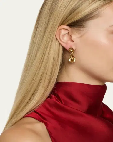 Oscar de la Renta Crystal Drop Earrings | Thumbnail 2 Oscar de la Renta Crystal Drop Earrings | Thumbnail 2