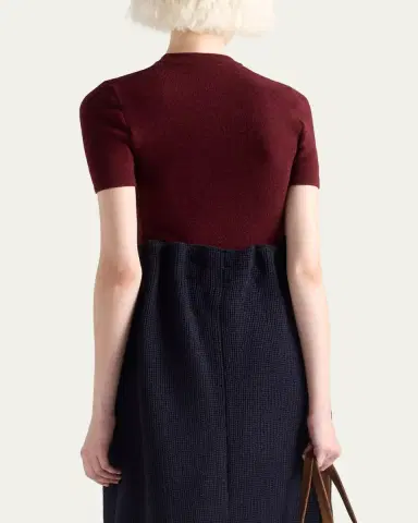 Prada Pendant Short-Sleeve Wool Sweater | Thumbnail 3 Prada Pendant Short-Sleeve Wool Sweater | Thumbnail 3