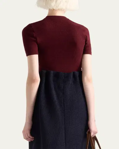 Prada Pendant Short-Sleeve Wool Sweater | Thumbnail 7 Prada Pendant Short-Sleeve Wool Sweater | Thumbnail 7