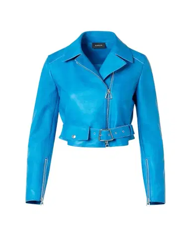 Akris Avril Cropped Nappa Leather Jacket | Thumbnail 1 Akris Avril Cropped Nappa Leather Jacket | Thumbnail 1
