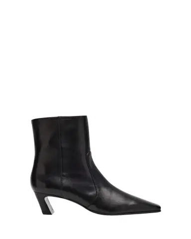 Stuart Weitzman 50mm Stassi Leather Zip Booties | Thumbnail 1 Stuart Weitzman 50mm Stassi Leather Zip Booties | Thumbnail 1