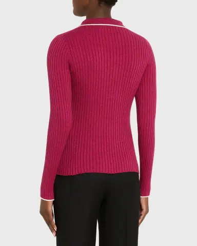 Anna Quan Ashlen Button-Front Rib-Knit Top | Thumbnail 7