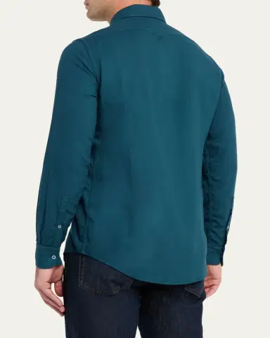 Massimo Alba Men's Genova Solid Sport Shirt | Thumbnail 3