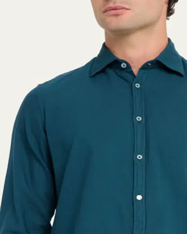 Massimo Alba Men's Genova Solid Sport Shirt | Thumbnail 5