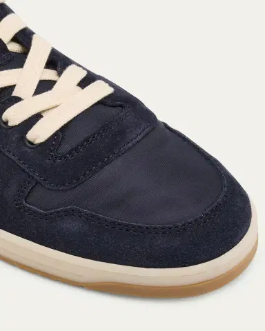 Prada Men's Downtown Nylon and Suede Low-Top Sneakers | Thumbnail 11