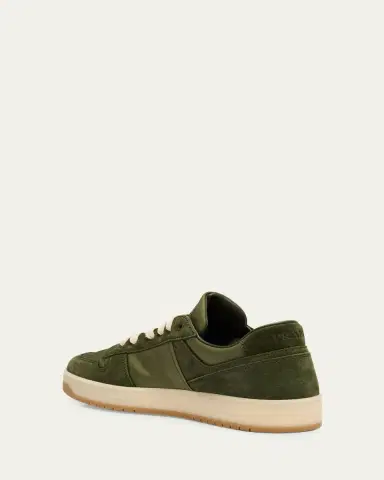 Prada Men's Downtown Nylon and Suede Low-Top Sneakers | Thumbnail 4