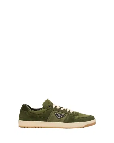 Prada Men's Downtown Nylon and Suede Low-Top Sneakers | Thumbnail 1