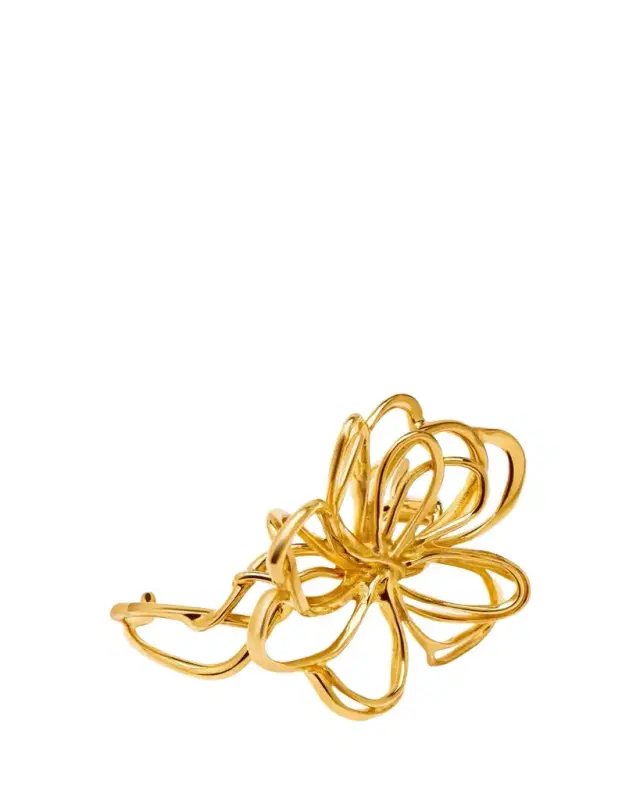 Oscar de la Renta Wire Flower Cuff Bracelet