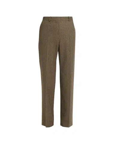 Loro Piana Goldie Striped Wool-Cashmere Straight-Leg Trousers | Thumbnail 1