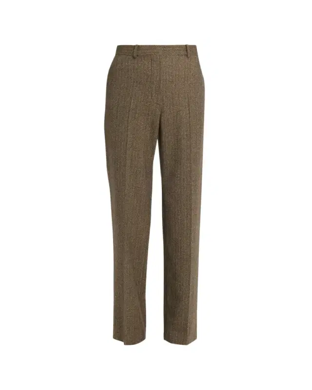 Goldie Striped Wool-Cashmere Straight-Leg Trousers Goldie Striped Wool-Cashmere Straight-Leg Trousers