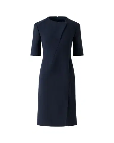 Akris Asymmetric Slit Short-Sleeve Midi Dress | Thumbnail 1 Akris Asymmetric Slit Short-Sleeve Midi Dress | Thumbnail 1