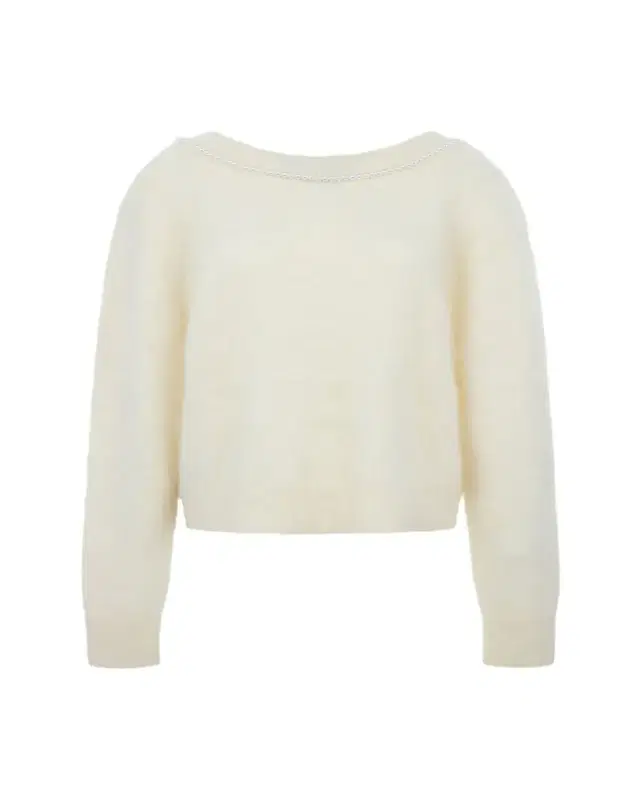 BERNADETTE Solene Pearly Low-Back Cashmere Sweater