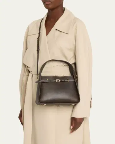 SIMKHAI Cleo Small Distressed Leather Bucket Bag | Thumbnail 3