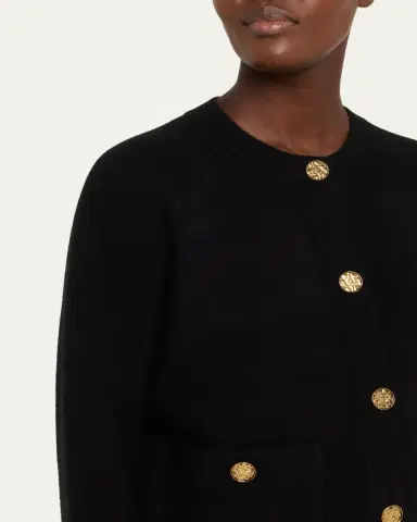 TOTEME Cashmere-Wool Hammered Button Cardigan | Thumbnail 5 TOTEME Cashmere-Wool Hammered Button Cardigan | Thumbnail 5