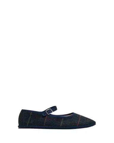 Vibi Venezia Mary Jane Plaid Herringbone Wool-Blend Flats | Thumbnail 1 Vibi Venezia Mary Jane Plaid Herringbone Wool-Blend Flats | Thumbnail 1