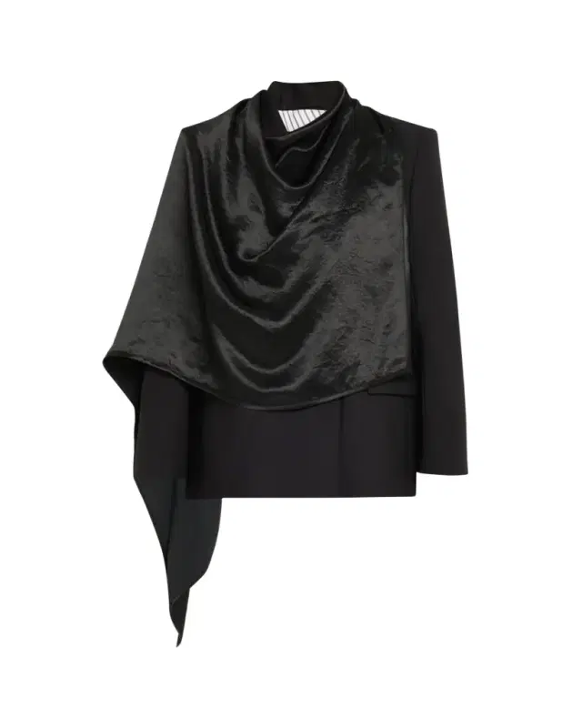 Double-Breasted Cloak Blazer
