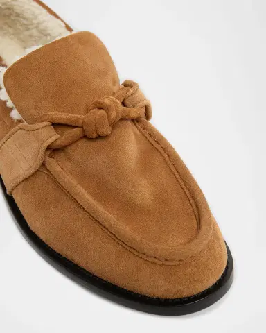 Bottega Veneta Astaire Suede Shearling-Lined Knot Loafers | Thumbnail 9 Bottega Veneta Astaire Suede Shearling-Lined Knot Loafers | Thumbnail 9
