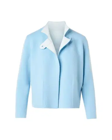 Akris Reversible Cashmere Single-Breasted Jacket | Thumbnail 1 Akris Reversible Cashmere Single-Breasted Jacket | Thumbnail 1