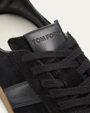 Tom Ford Men's Suede T Low-Top Sneakers | Thumbnail 3 Tom Ford Men's Suede T Low-Top Sneakers | Thumbnail 3